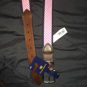Pink and brown club room men’s belt size 40